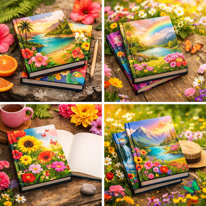 CUADERNOS CON PORTADAS EN NATURELEZA EN PASTA DURA